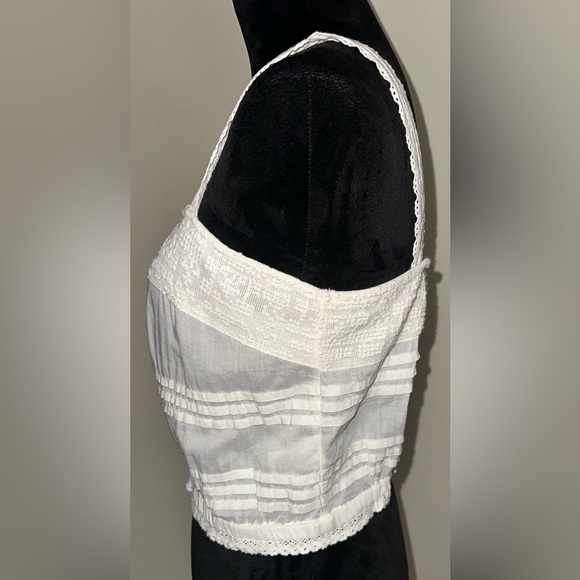 Aeropostale White Lace Trim Bubble Top - Size M - NWT - Picture 5 of 8